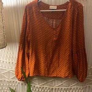 Universal Thread Rust Boho Blouse Size L